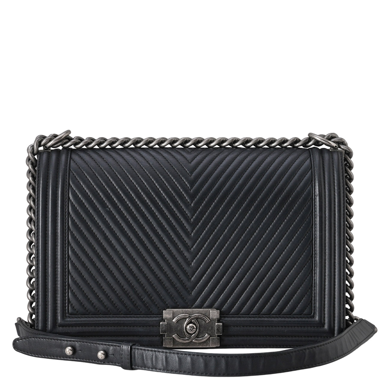 CHANEL(USED)샤넬 보이샤넬 쉐브론 뉴미듐