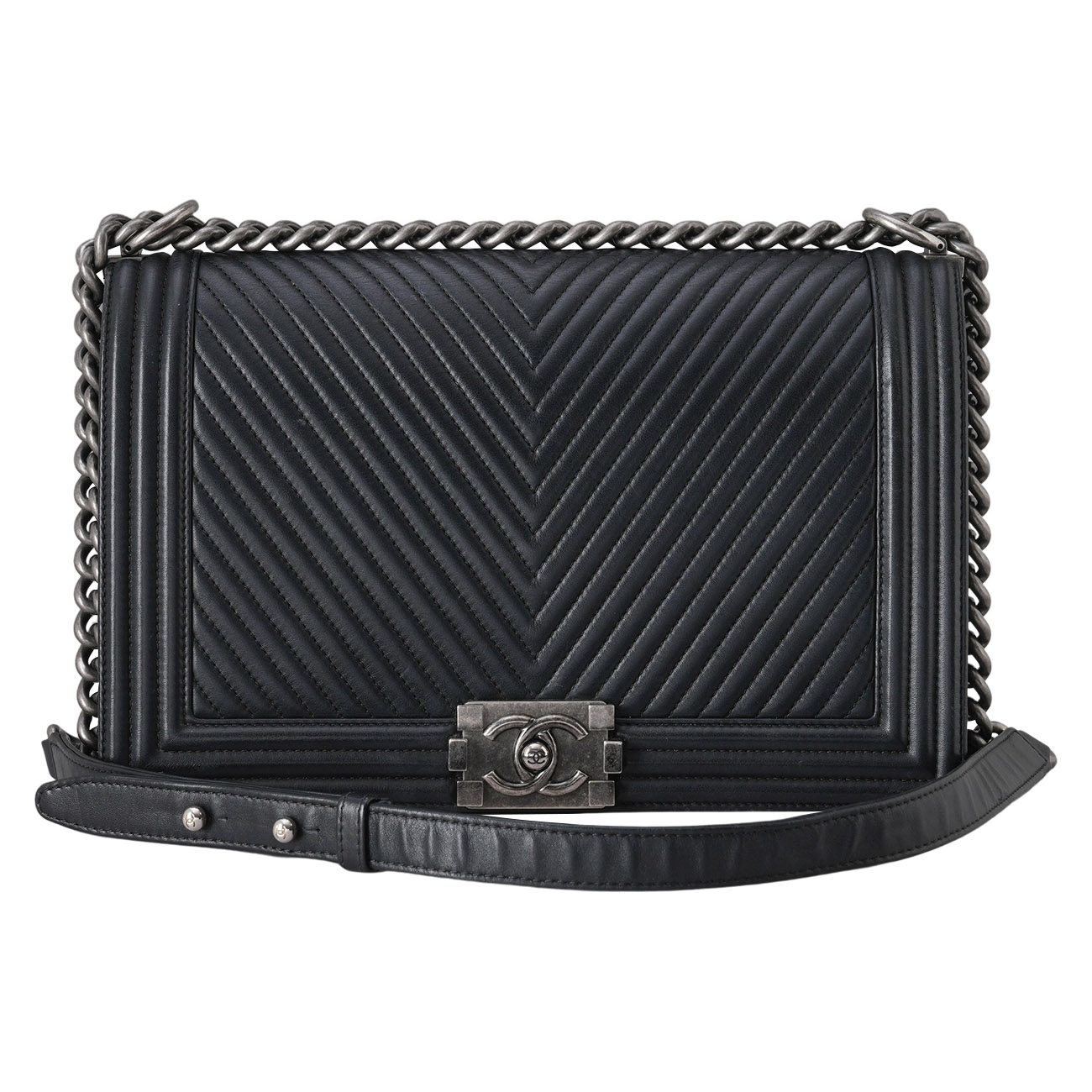 CHANEL(USED)샤넬 보이샤넬 쉐브론 뉴미듐