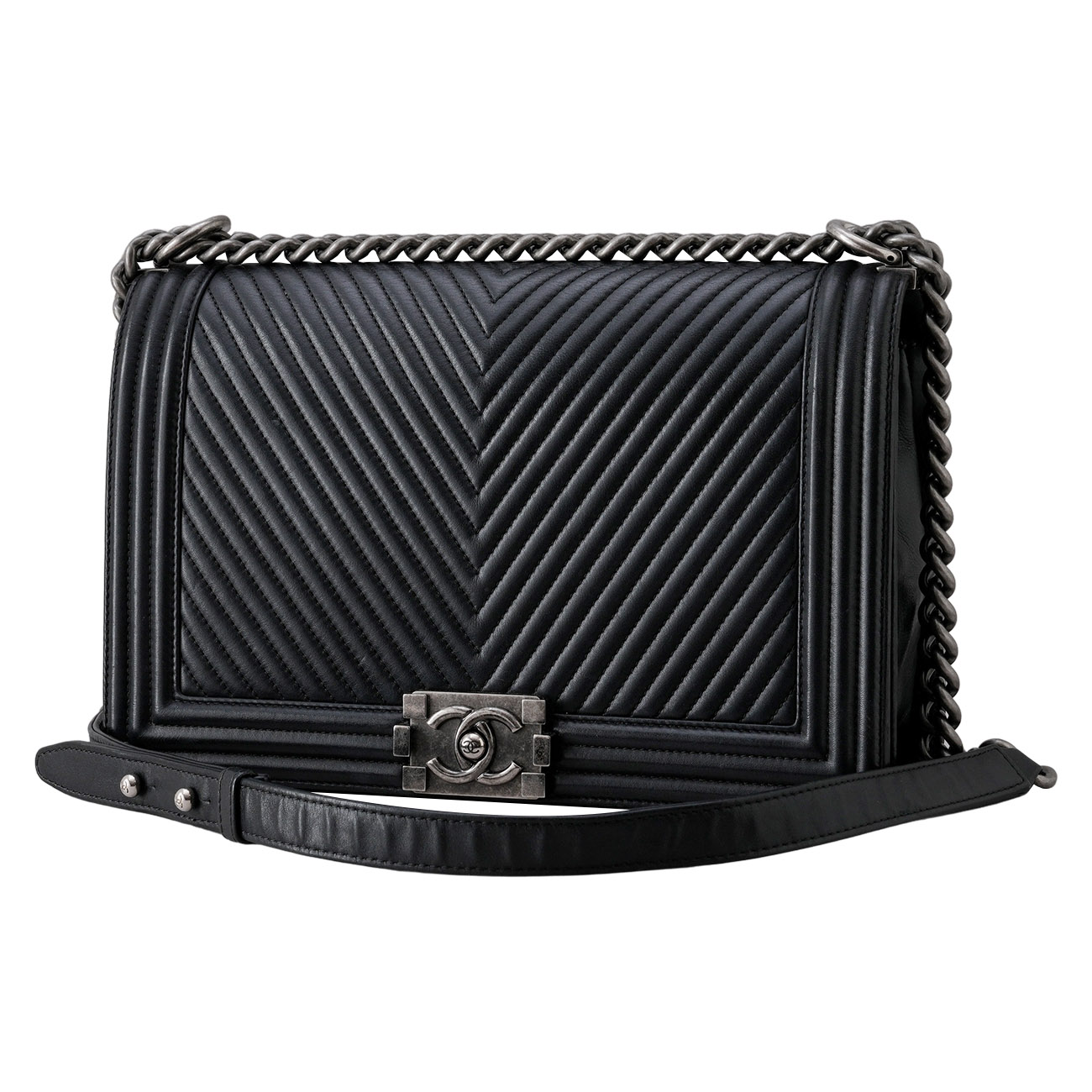 CHANEL(USED)샤넬 보이샤넬 쉐브론 뉴미듐