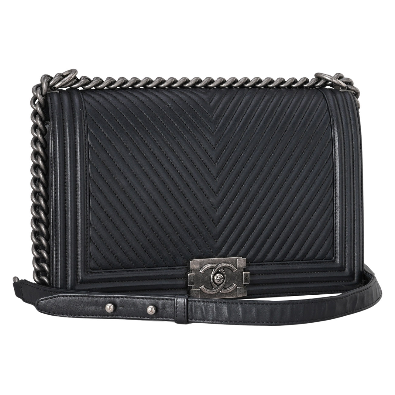 CHANEL(USED)샤넬 보이샤넬 쉐브론 뉴미듐