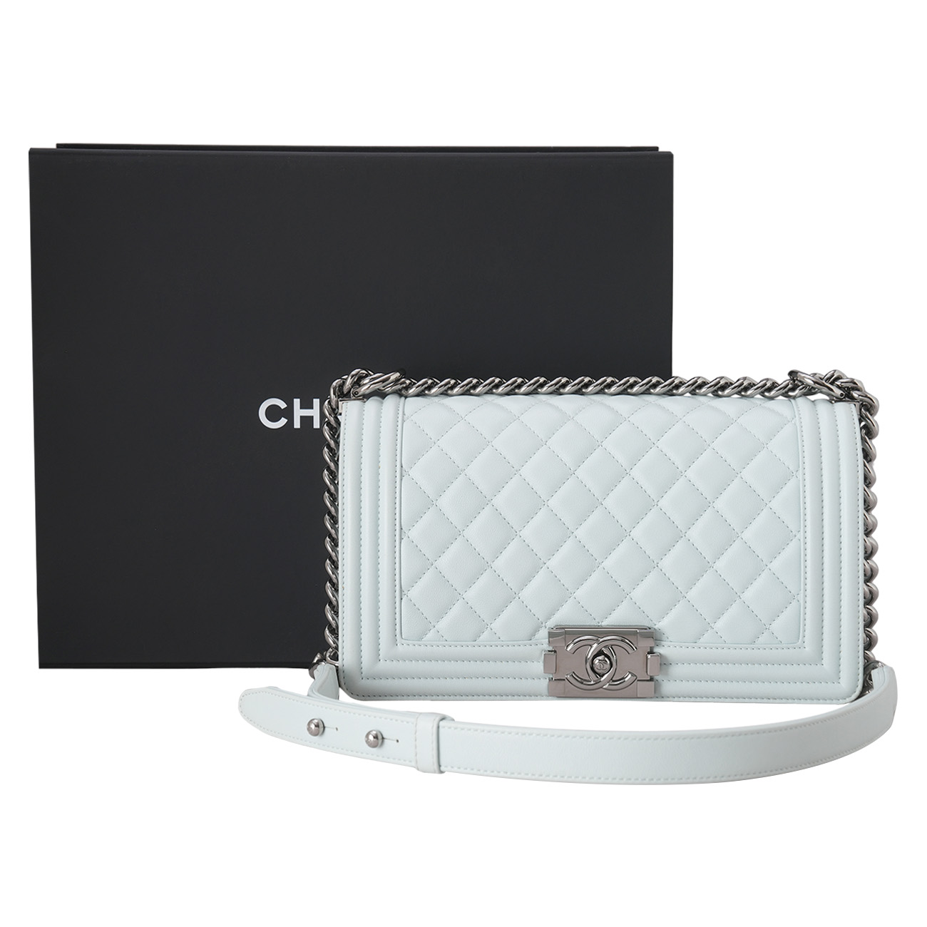 CHANEL(USED)샤넬 보이샤넬 미듐 체인 숄더백