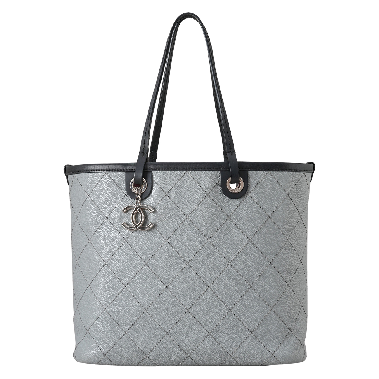 CHANEL(USED)샤넬 캐비어 CC로고 참 쇼퍼백