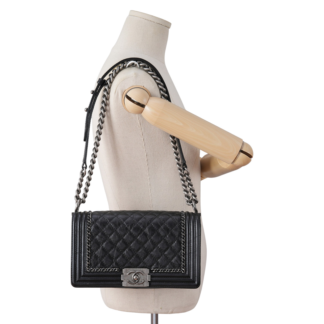CHANEL(USED)샤넬 시즌 보이샤넬 미듐 플랩백
