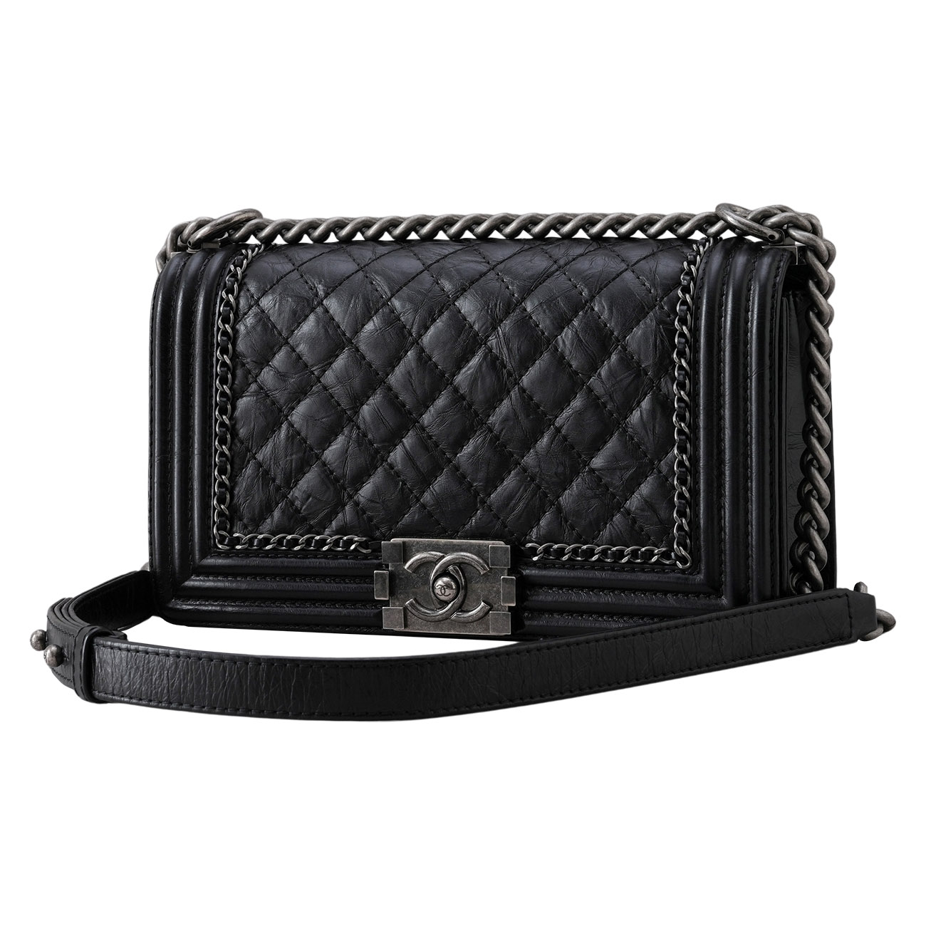 CHANEL(USED)샤넬 시즌 보이샤넬 미듐 플랩백