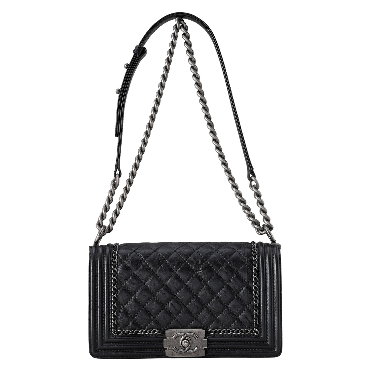 CHANEL(USED)샤넬 시즌 보이샤넬 미듐 플랩백