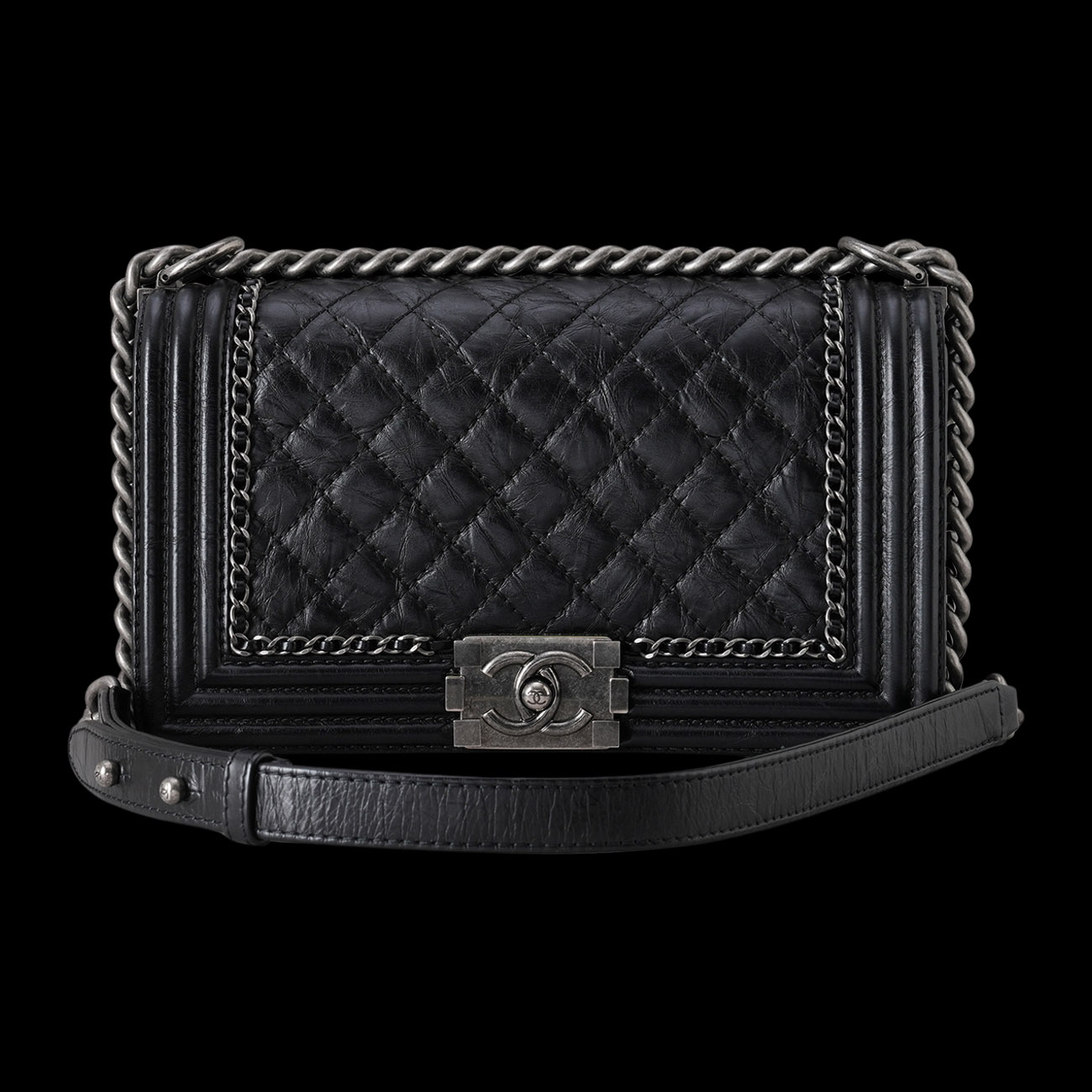 CHANEL(USED)샤넬 시즌 보이샤넬 미듐 플랩백