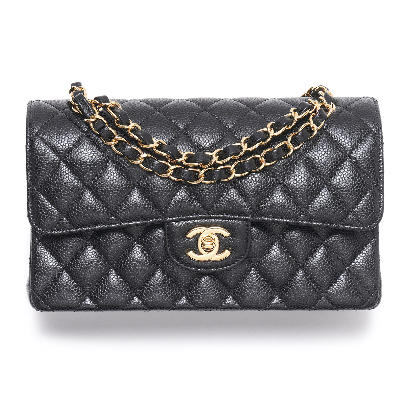 CHANEL(USED)샤넬 A01113 캐비어 클래식 스몰 플랩 백