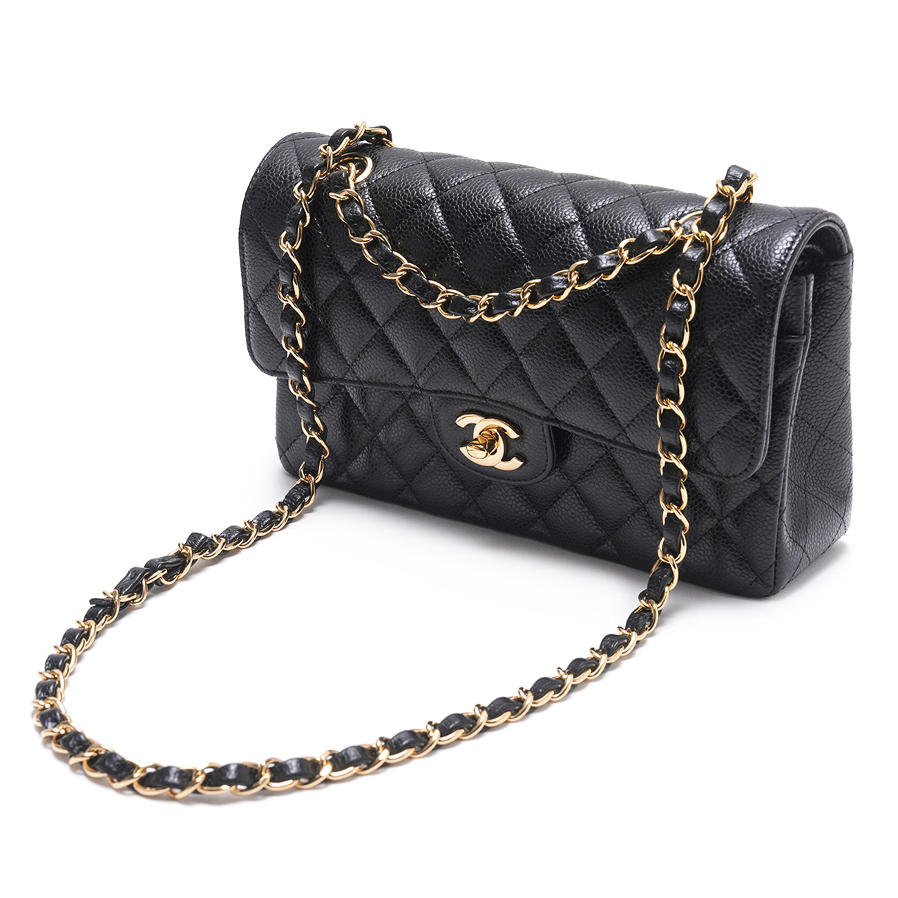 CHANEL(USED)샤넬 A01113 캐비어 클래식 스몰 플랩 백