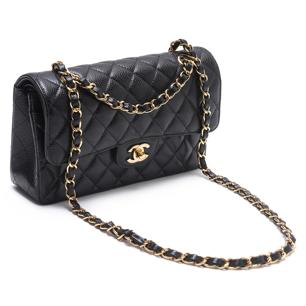 CHANEL(USED)샤넬 A01113 캐비어 클래식 스몰 플랩 백