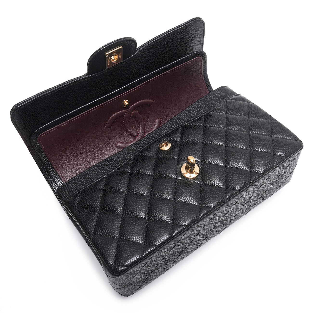 CHANEL(USED)샤넬 A01113 캐비어 클래식 스몰 플랩 백
