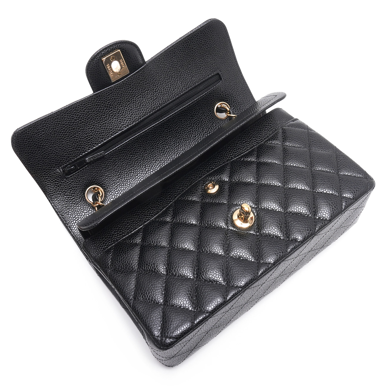 CHANEL(USED)샤넬 A01113 캐비어 클래식 스몰 플랩 백