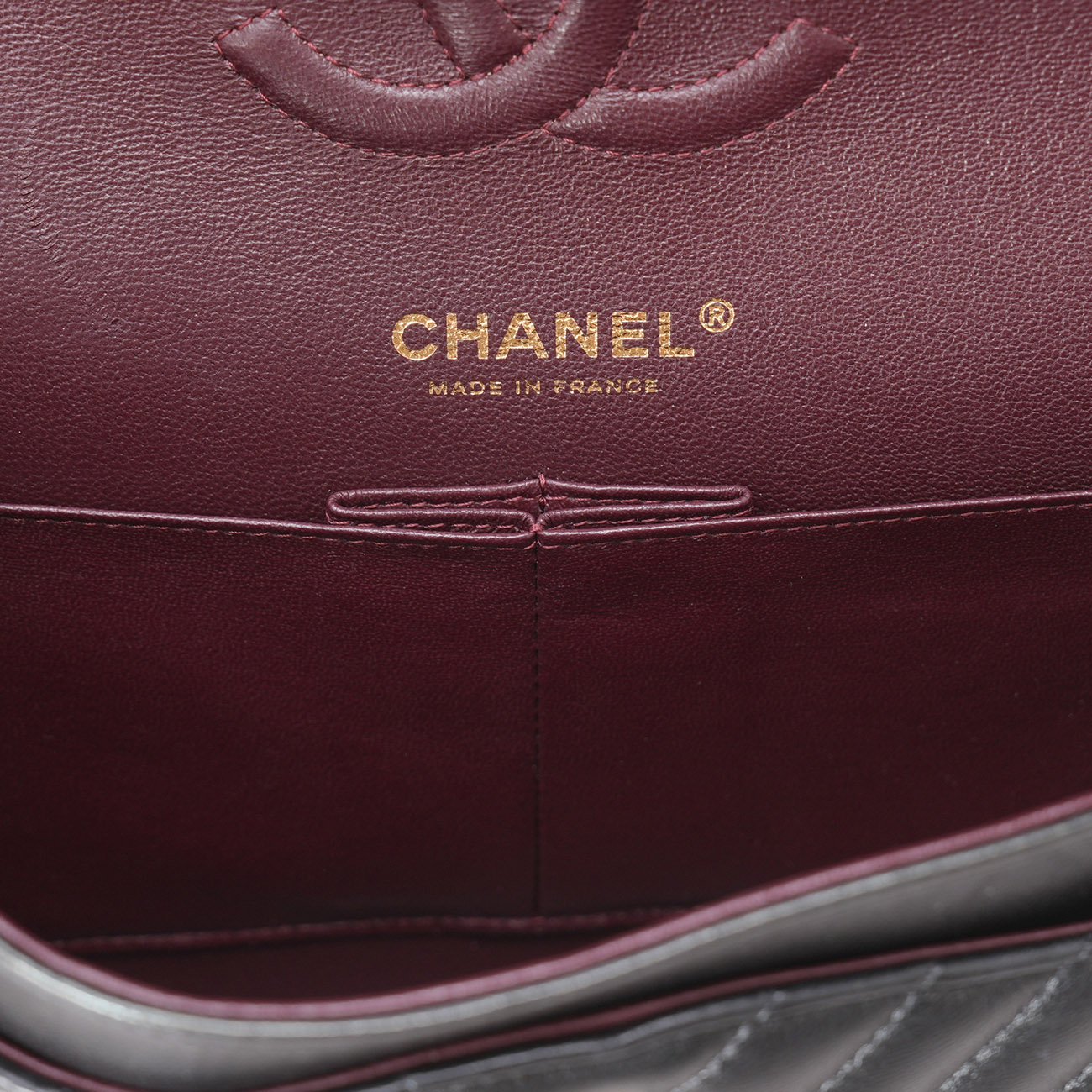 CHANEL(USED)샤넬 램스킨 쉐브론 클래식 미듐 플랩백