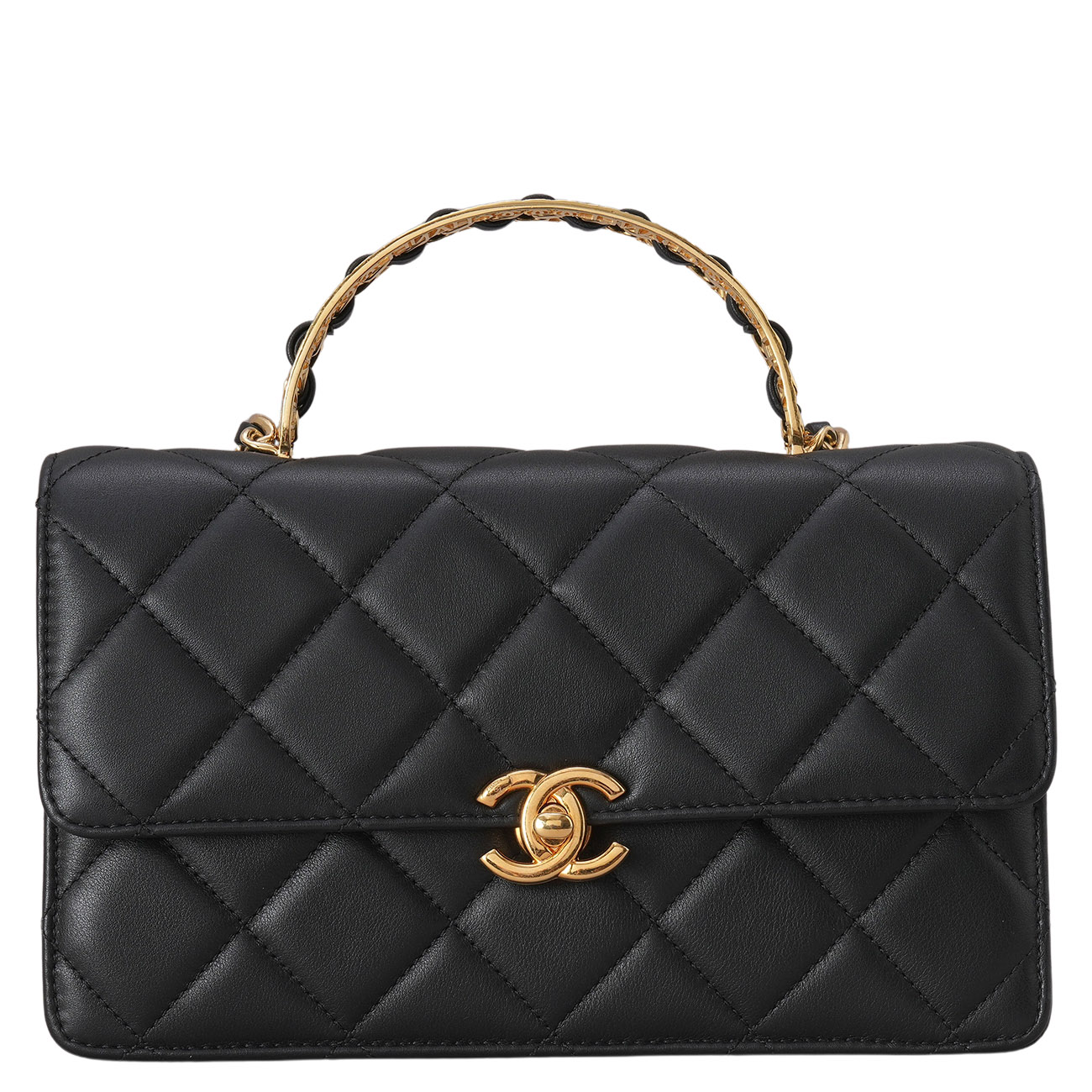 CHANEL(USED)샤넬 AS4741 시즌 탑핸들 체인 숄더백 블랙