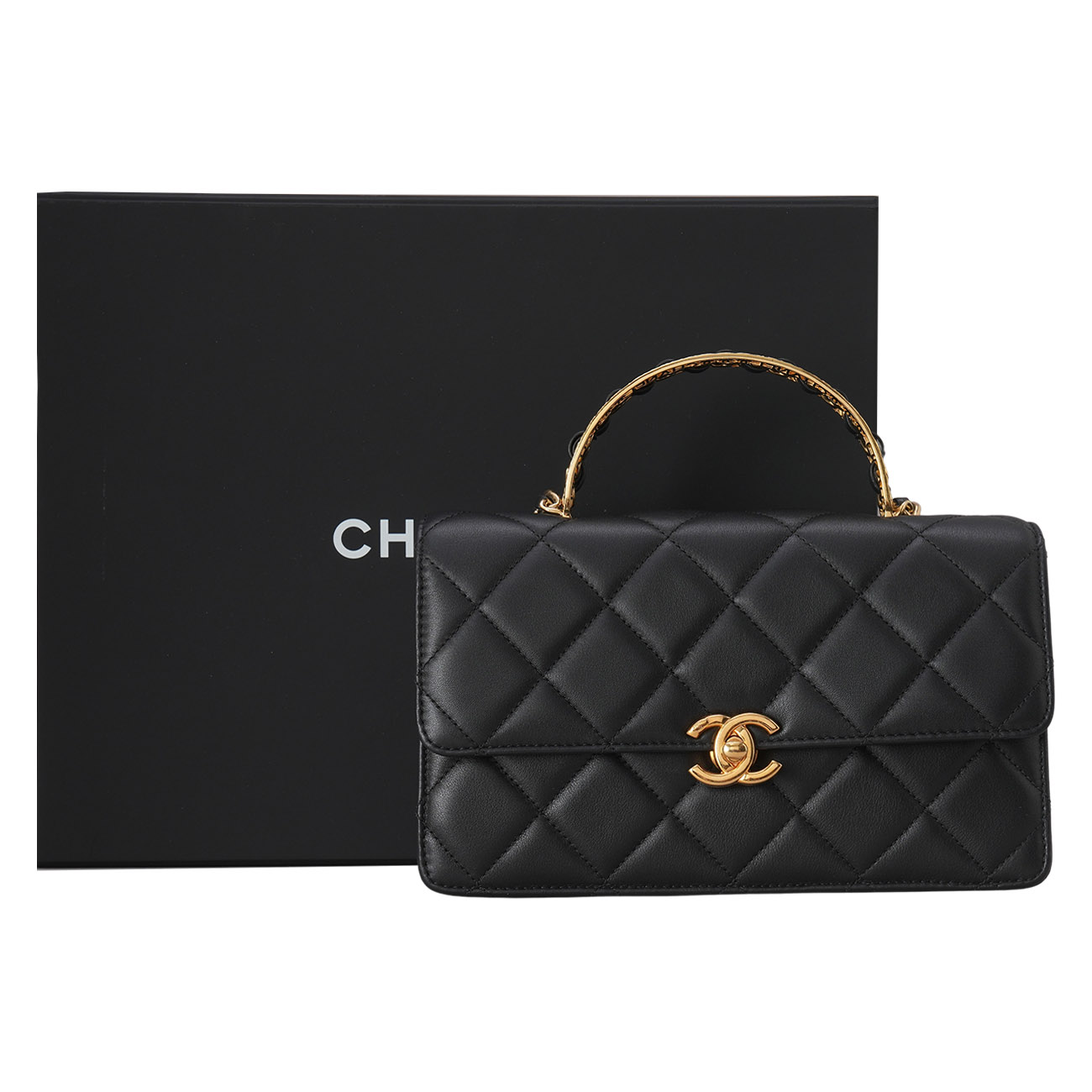 CHANEL(USED)샤넬 AS4741 시즌 탑핸들 체인 숄더백 블랙