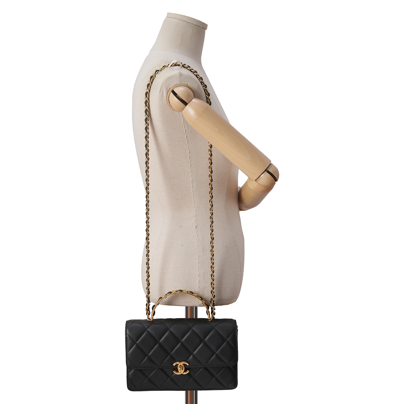 CHANEL(USED)샤넬 AS4741 시즌 탑핸들 체인 숄더백 블랙