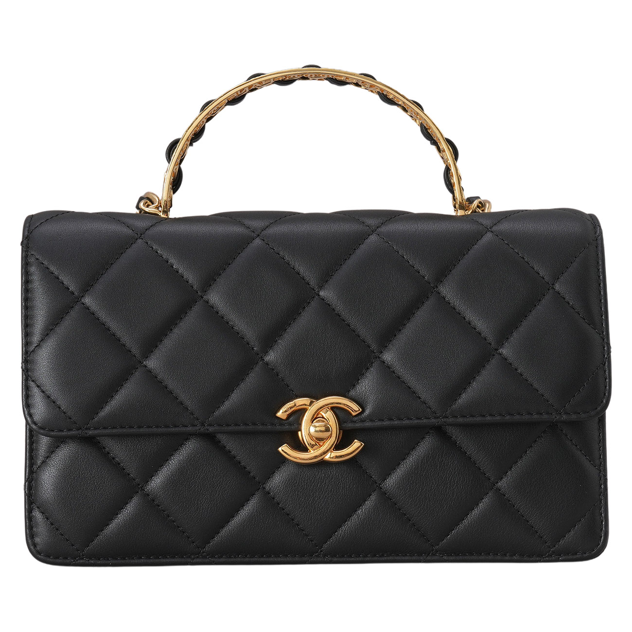 CHANEL(USED)샤넬 AS4741 시즌 탑핸들 체인 숄더백 블랙
