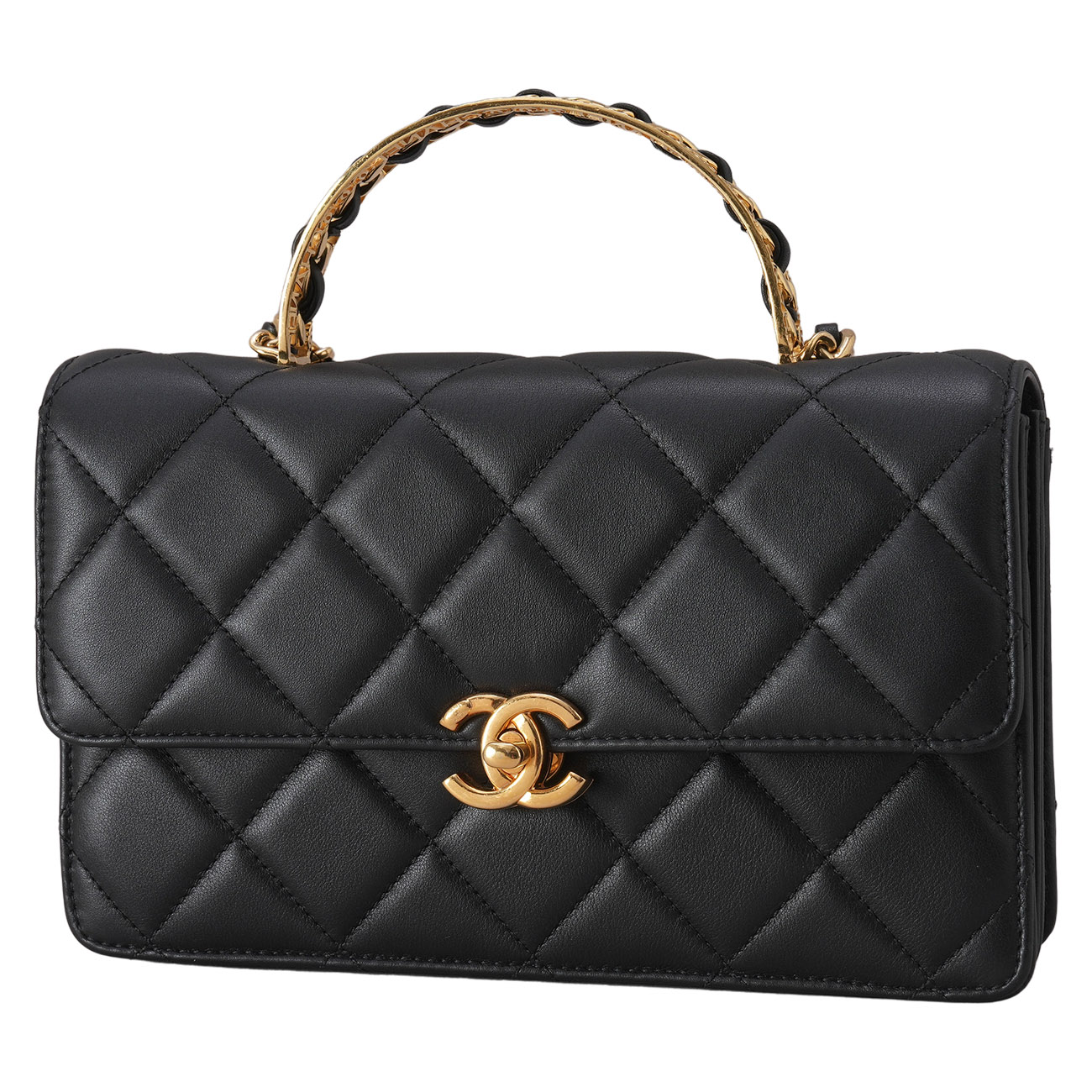 CHANEL(USED)샤넬 AS4741 시즌 탑핸들 체인 숄더백 블랙