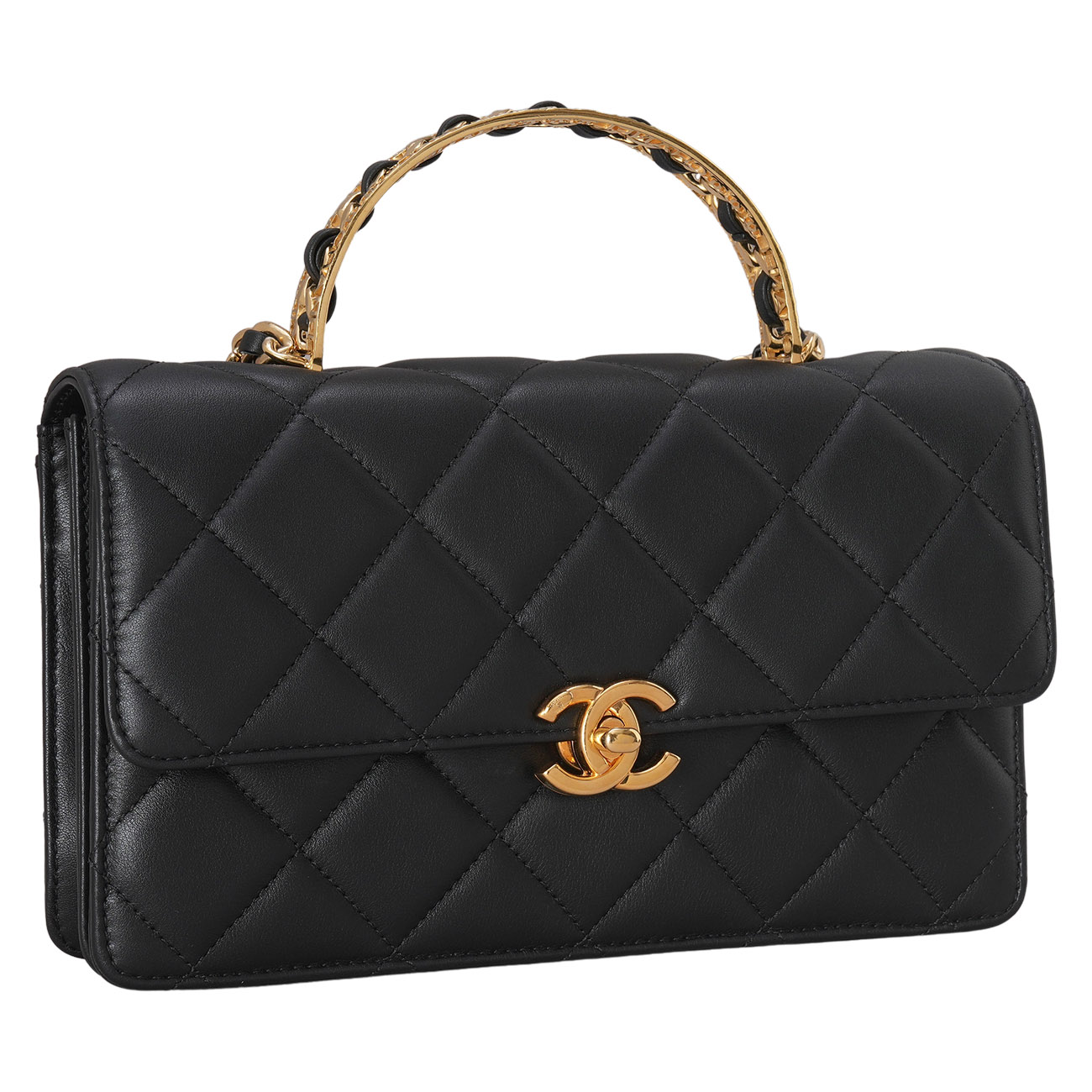 CHANEL(USED)샤넬 AS4741 시즌 탑핸들 체인 숄더백 블랙