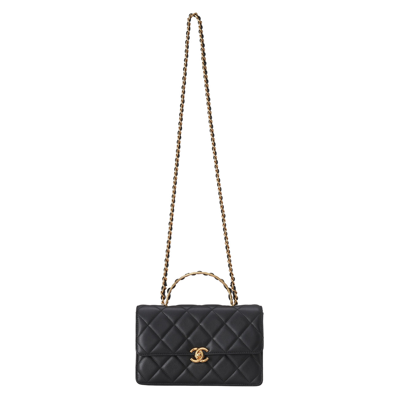CHANEL(USED)샤넬 AS4741 시즌 탑핸들 체인 숄더백 블랙