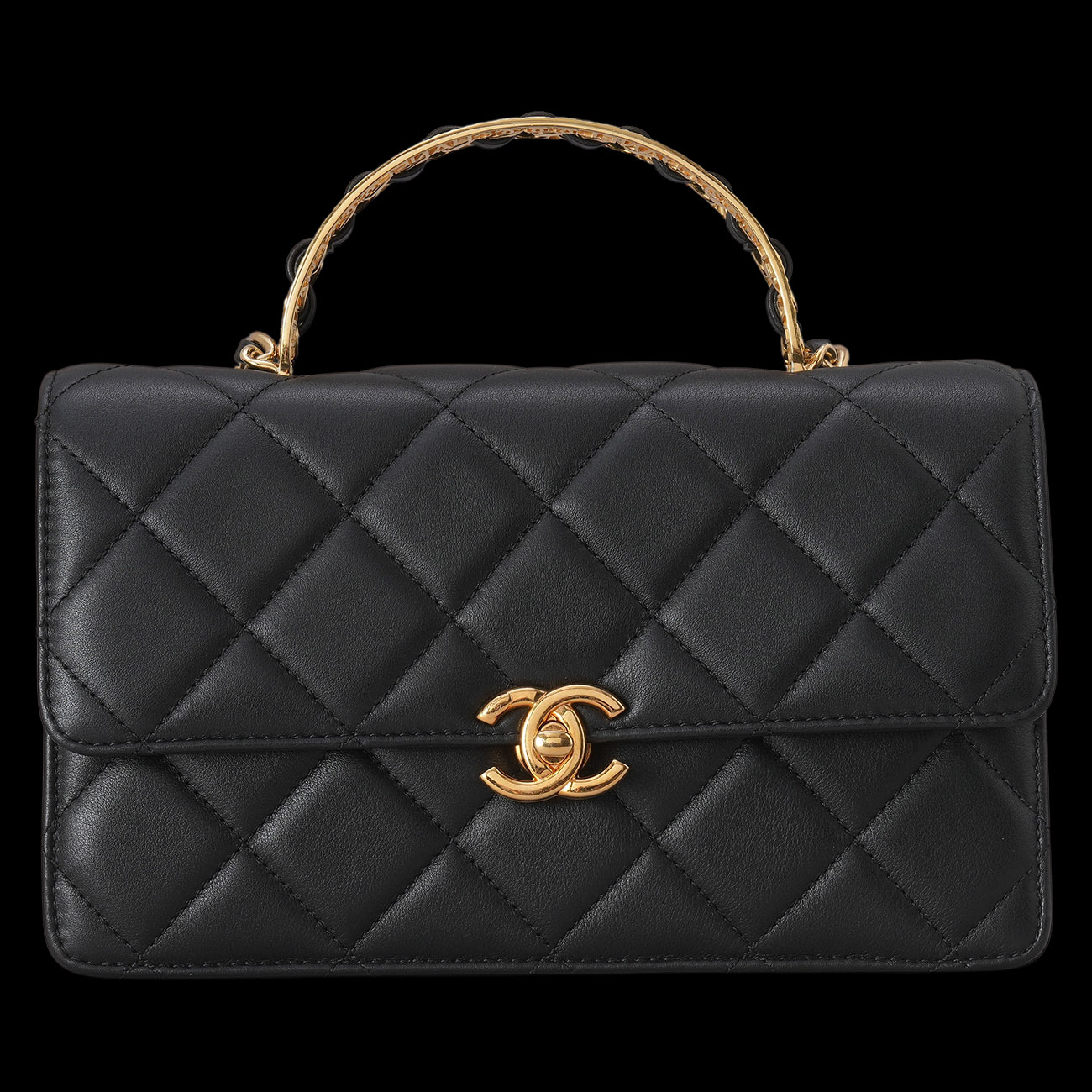 CHANEL(USED)샤넬 AS4741 시즌 탑핸들 체인 숄더백 블랙