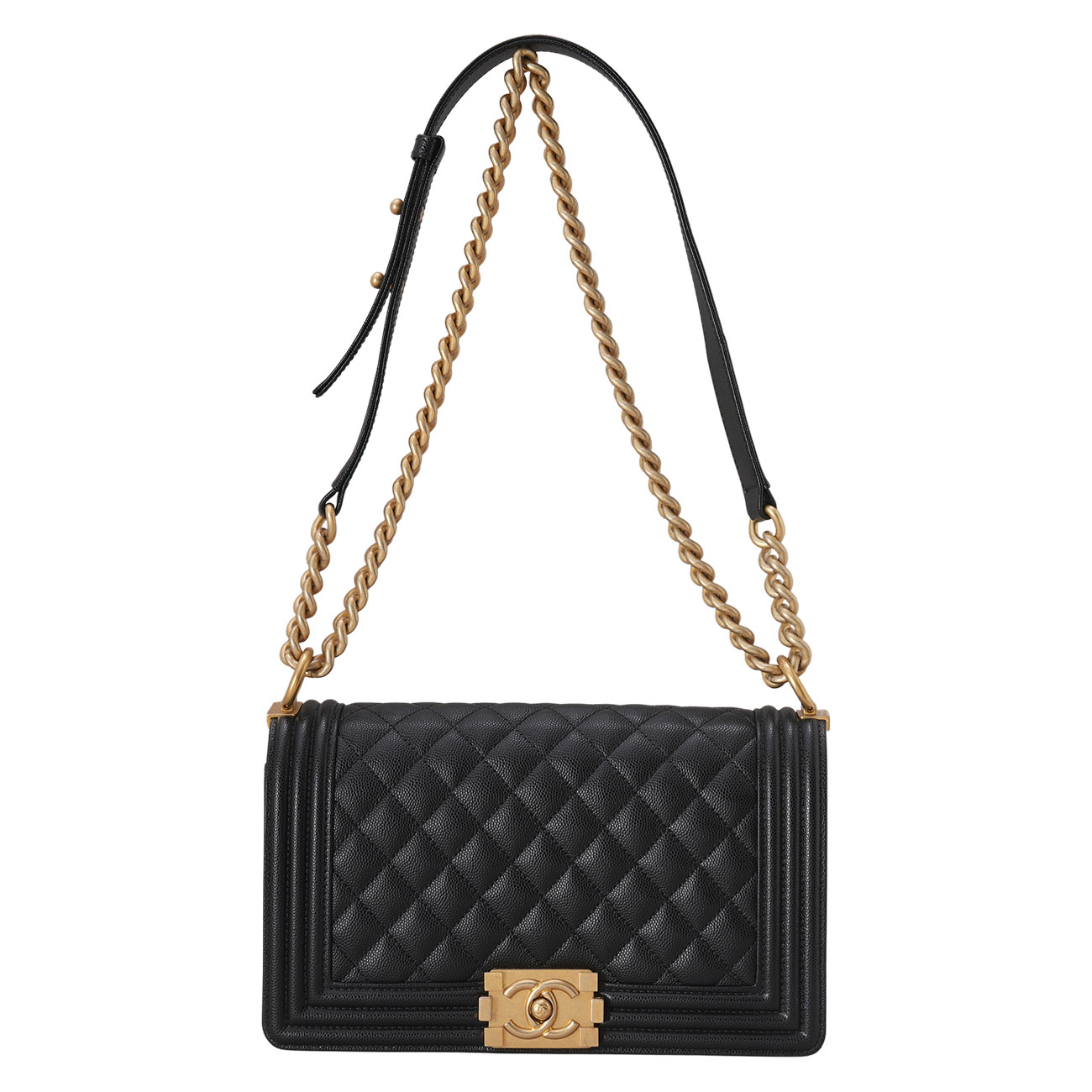 CHANEL(USED)샤넬 캐비어 보이샤넬 미듐 플랩백