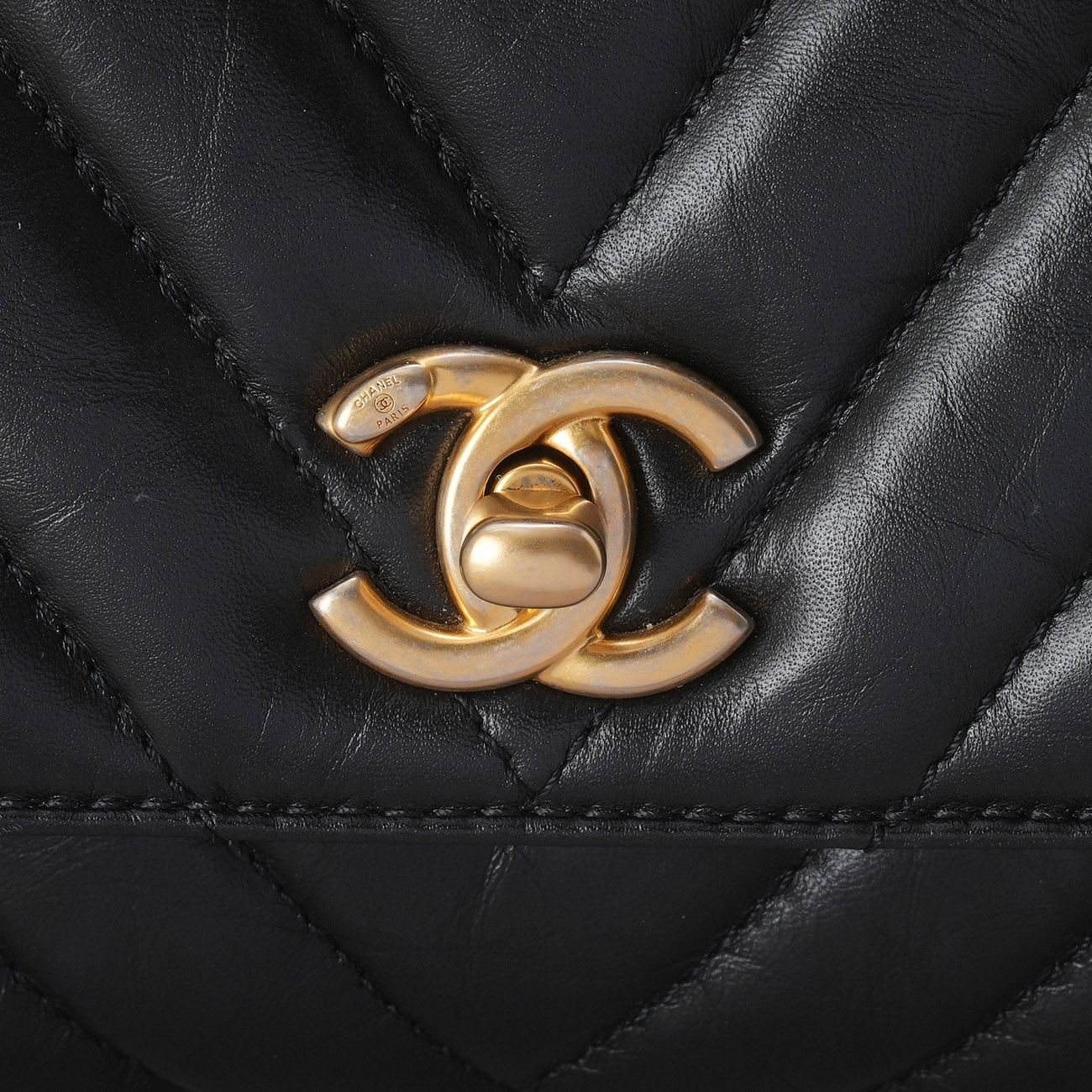 CHANEL(USED)샤넬 쉐브론 리자드 코코핸들 스몰