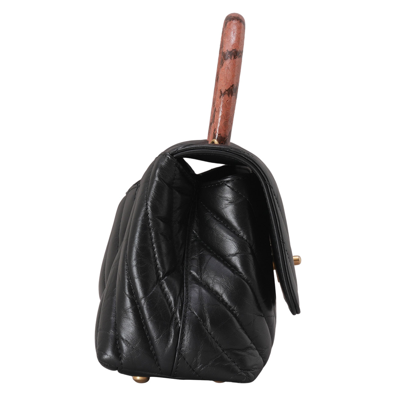 CHANEL(USED)샤넬 쉐브론 리자드 코코핸들 스몰