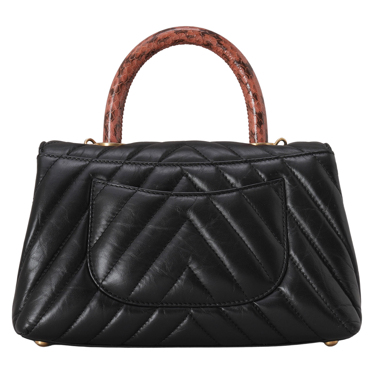 CHANEL(USED)샤넬 쉐브론 리자드 코코핸들 스몰