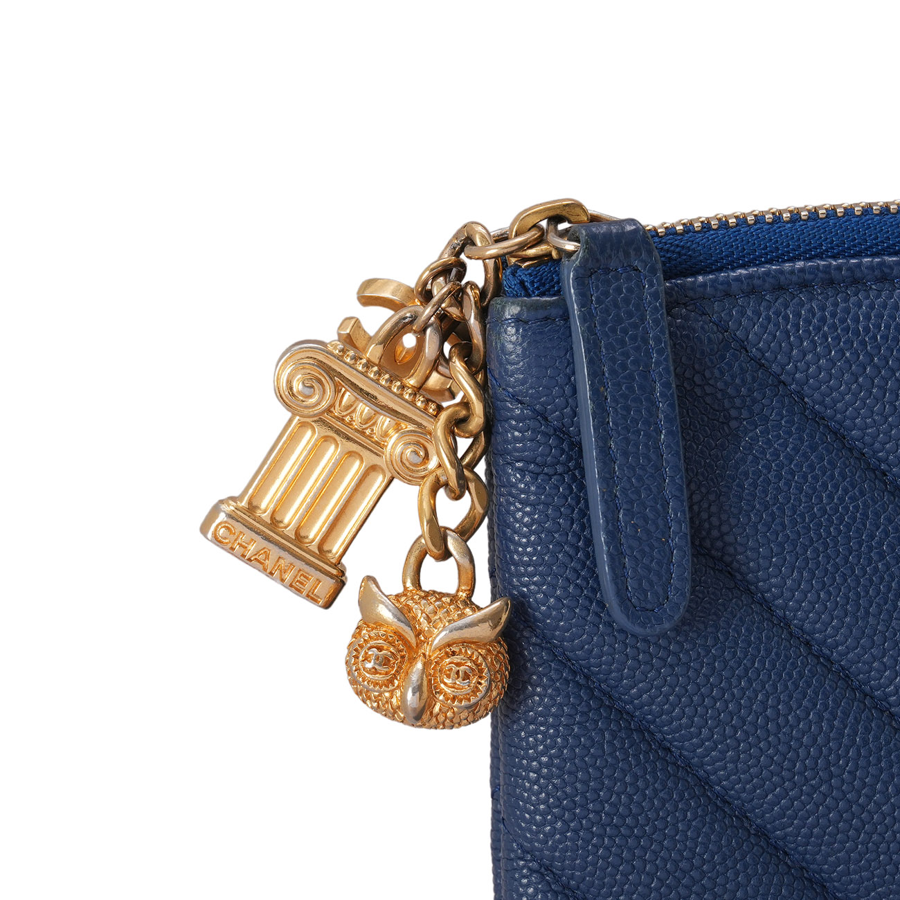 CHANEL(USED)샤넬 시즌 참 쉐브론 클래식 클러치 라지