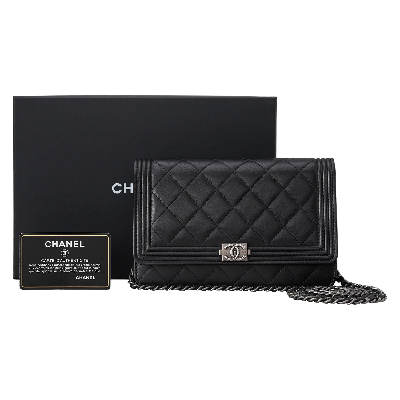 CHANEL(USED)샤넬 램스킨 보이샤넬 WOC