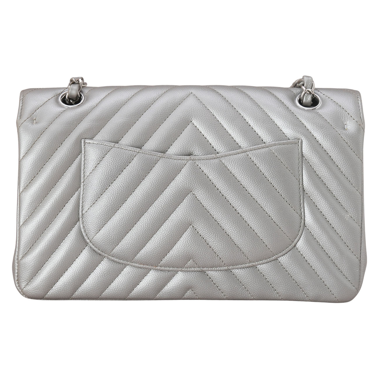 CHANEL(USED)샤넬 캐비어 쉐브론 클래식 미듐 플랩백