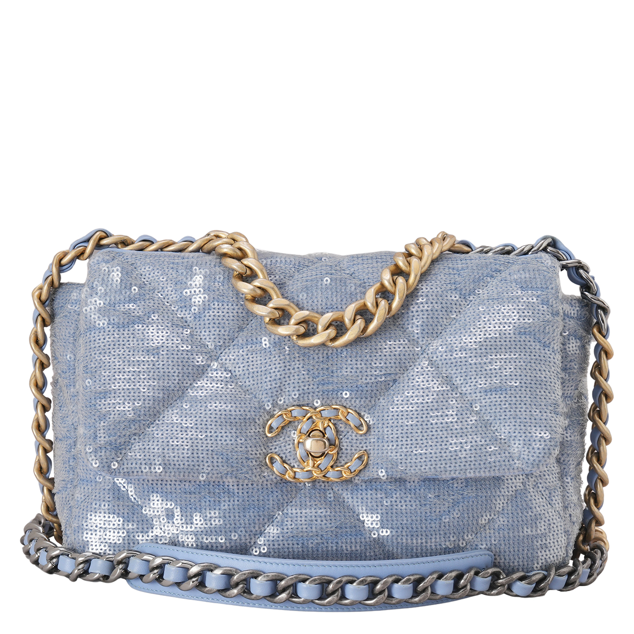 CHANEL(USED)샤넬 스팽글 19백 스몰 플랩백