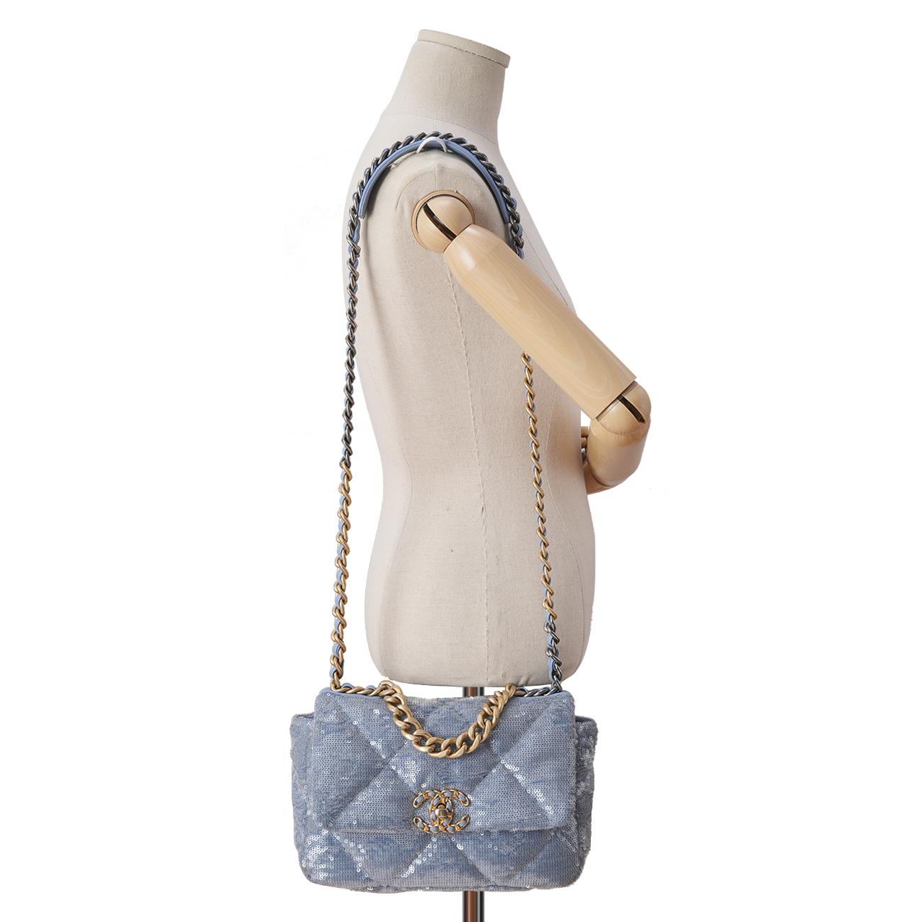 CHANEL(USED)샤넬 스팽글 19백 스몰 플랩백