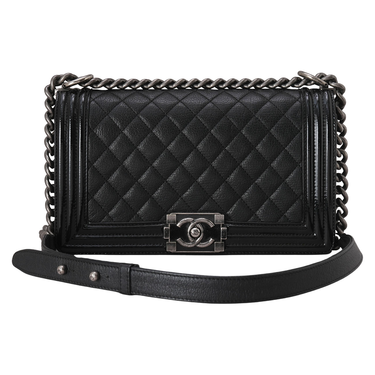 CHANEL(USED)샤넬 A67086 캐비어 보이백 미듐