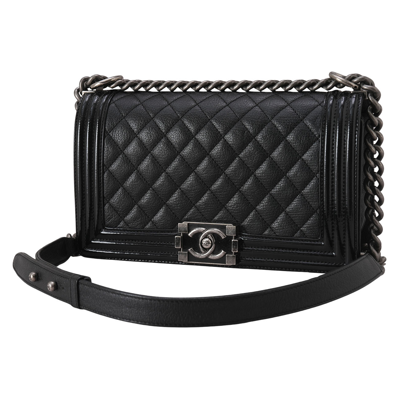 CHANEL(USED)샤넬 A67086 캐비어 보이백 미듐