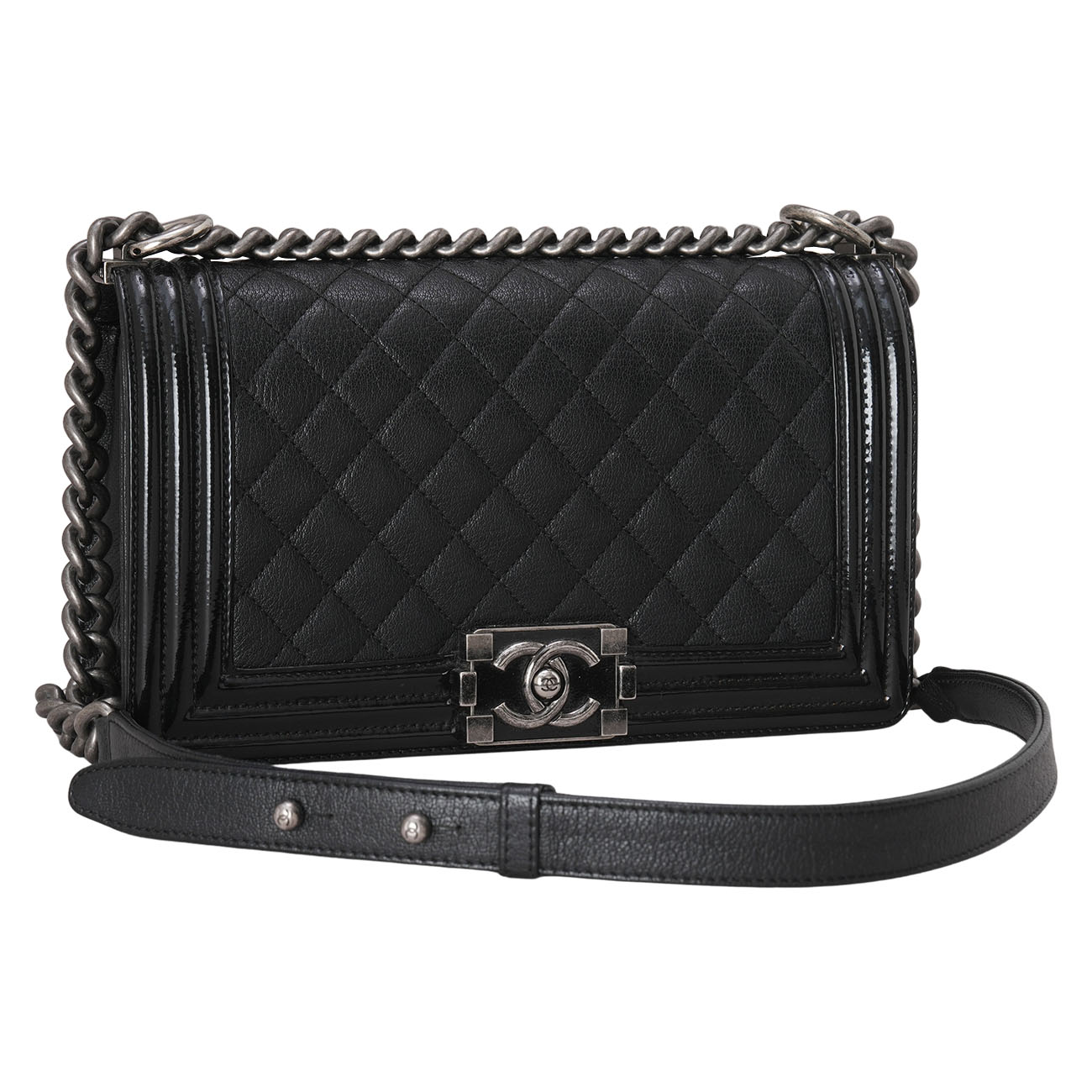CHANEL(USED)샤넬 A67086 캐비어 보이백 미듐