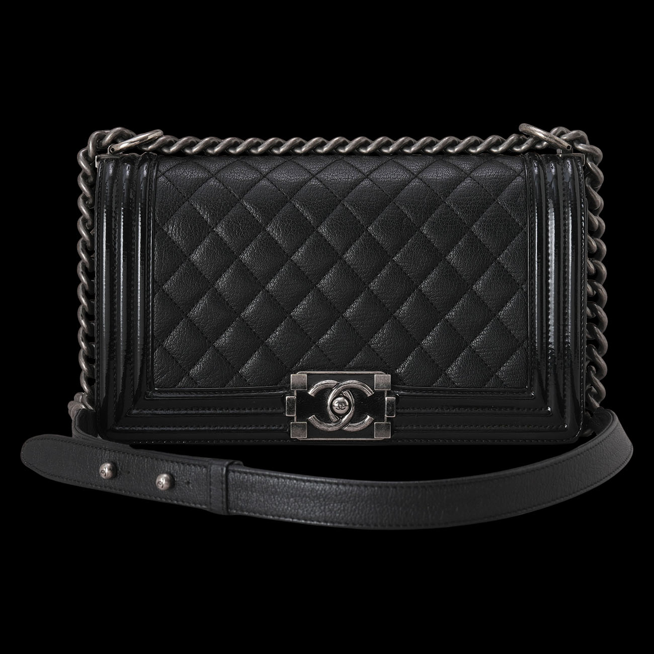 CHANEL(USED)샤넬 A67086 캐비어 보이백 미듐