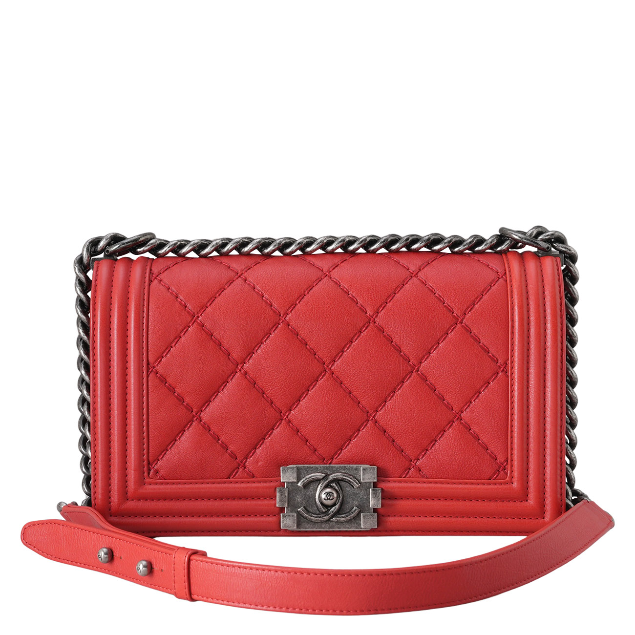 CHANEL(USED)샤넬 시즌 보이샤넬 미듐 플랩백