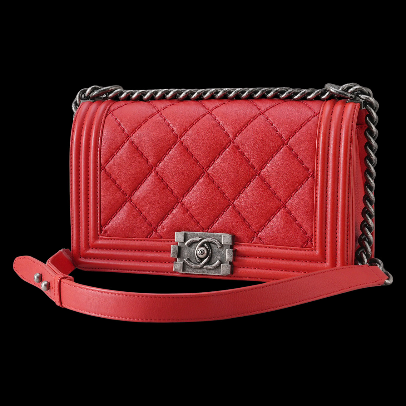 CHANEL(USED)샤넬 시즌 보이샤넬 미듐 플랩백