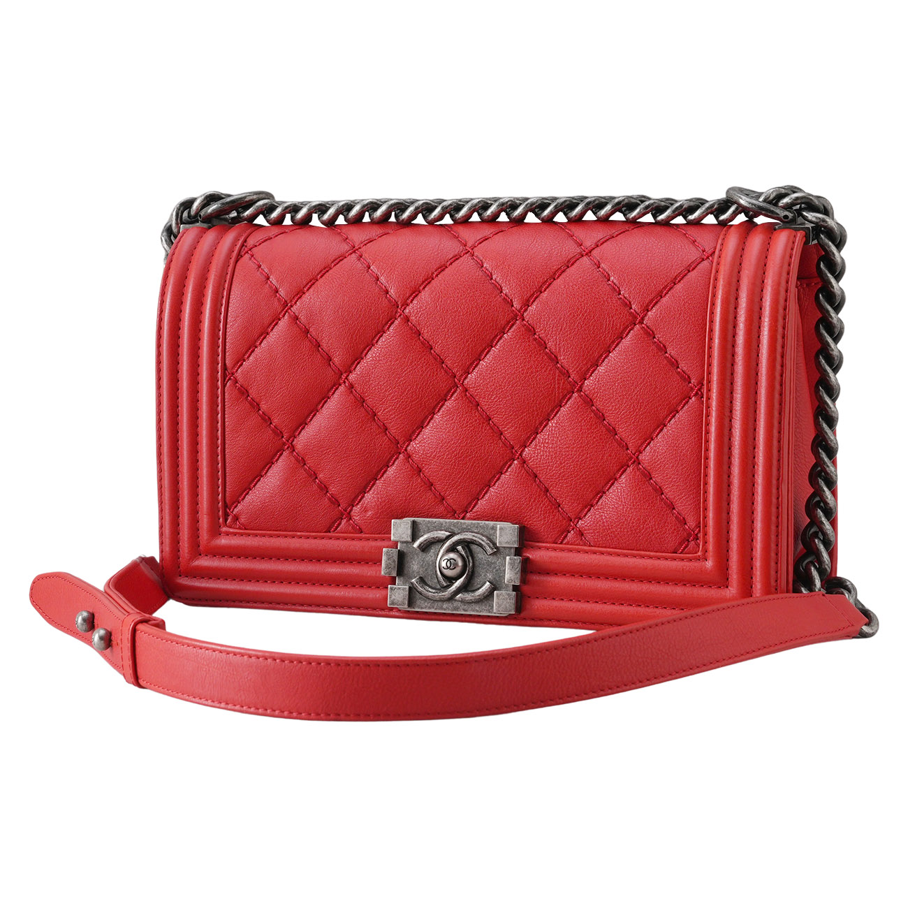 CHANEL(USED)샤넬 시즌 보이샤넬 미듐 플랩백