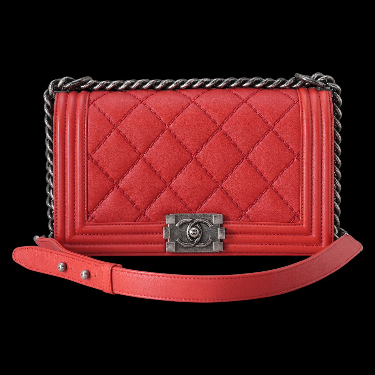 CHANEL(USED)샤넬 시즌 보이샤넬 미듐 플랩백