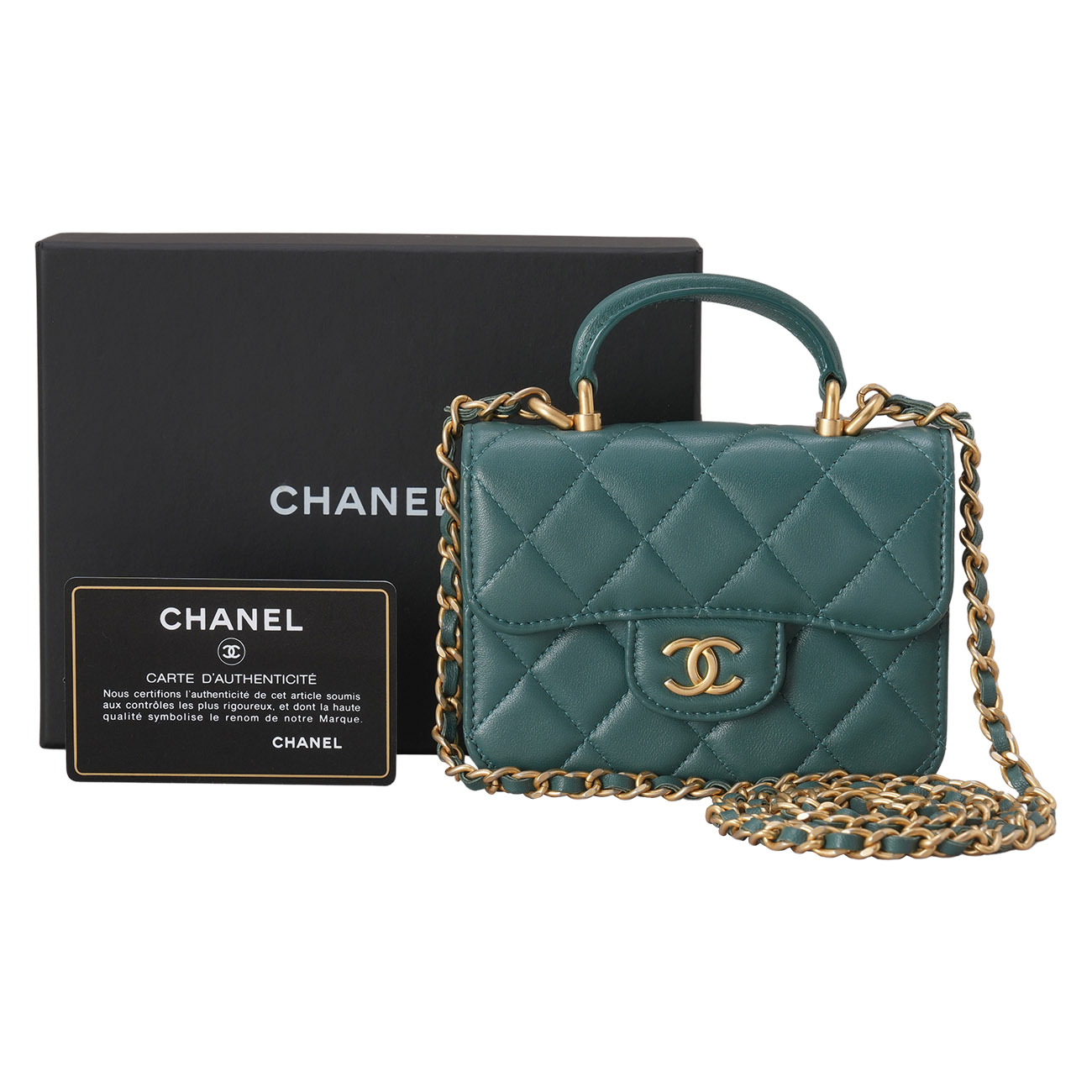CHANEL(USED)샤넬 미니 체인 탑 핸들백