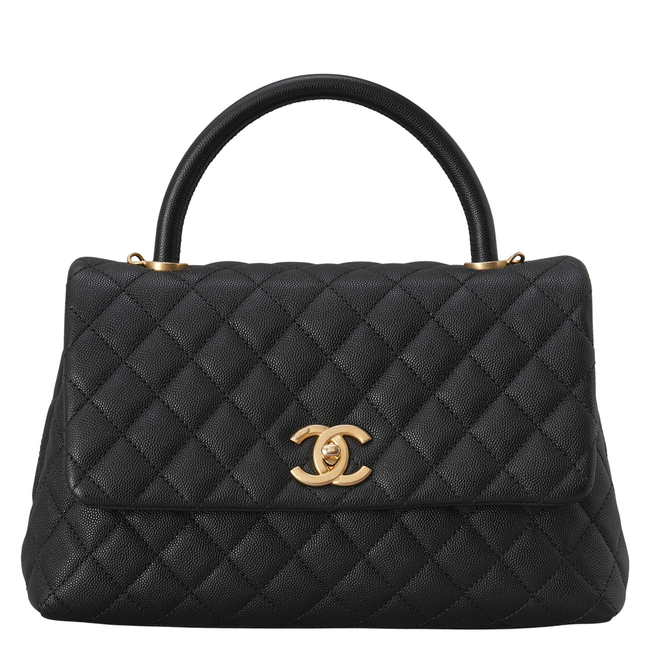 CHANEL(USED)샤넬 캐비어 코코핸들 미듐 백