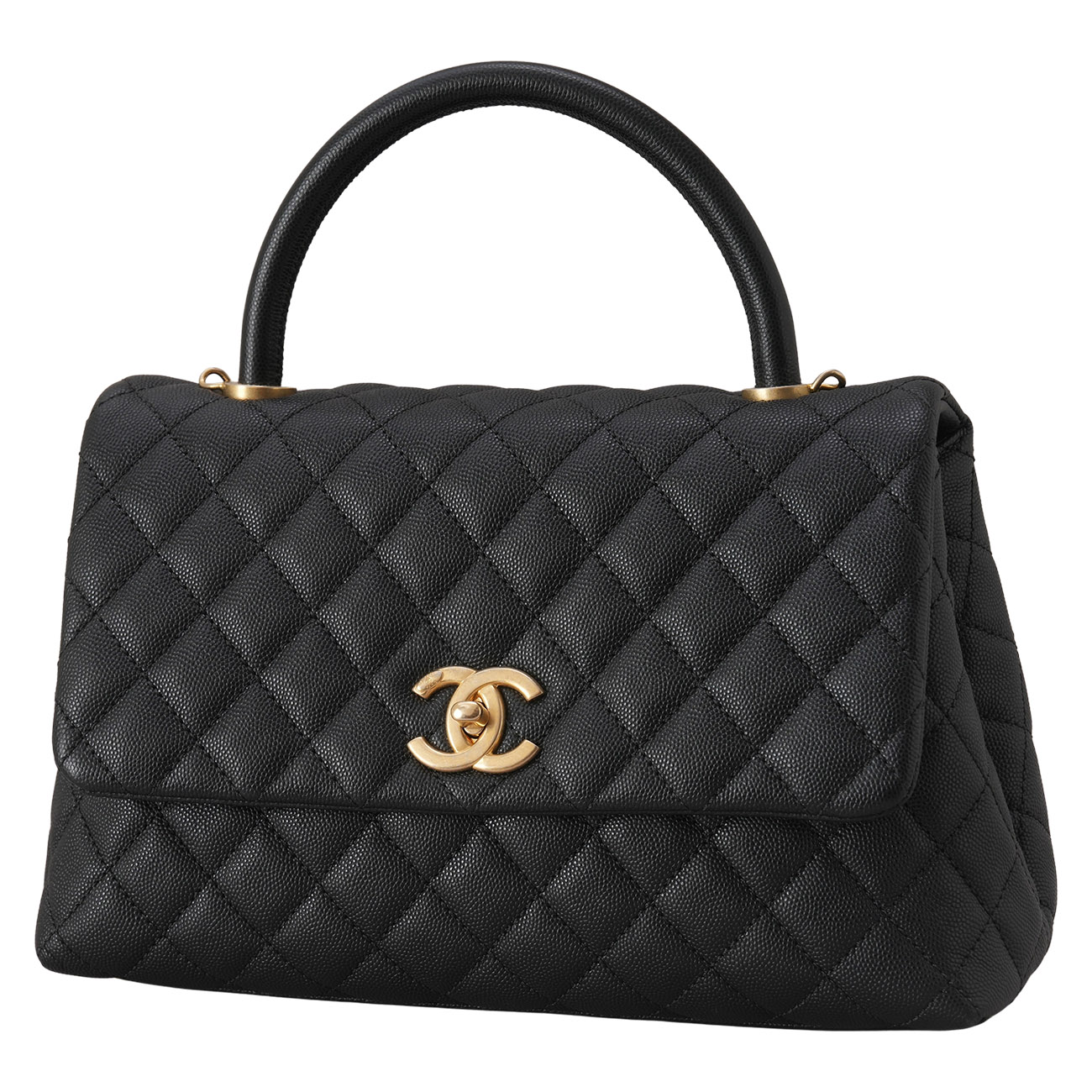 CHANEL(USED)샤넬 캐비어 코코핸들 미듐 백