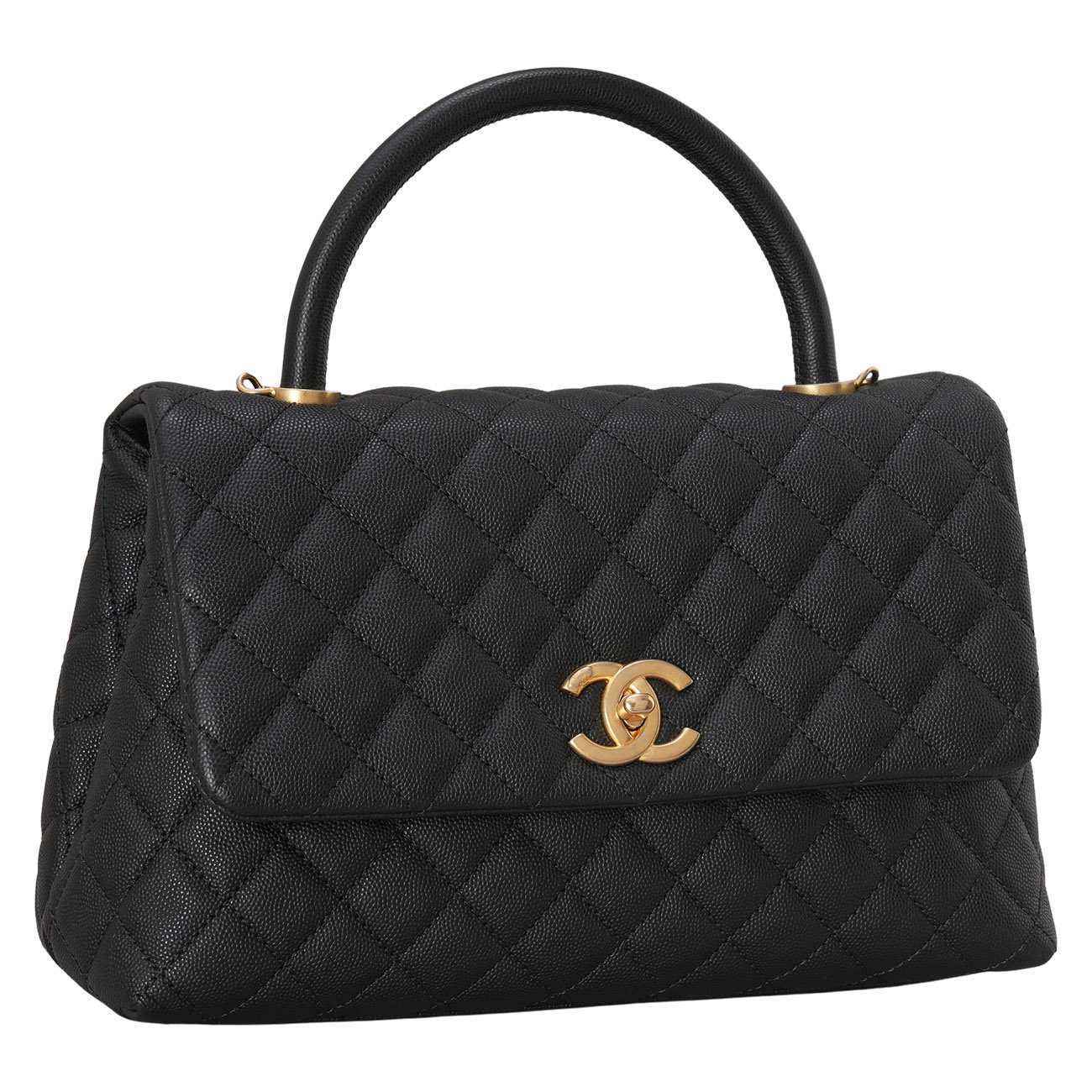 CHANEL(USED)샤넬 캐비어 코코핸들 미듐 백