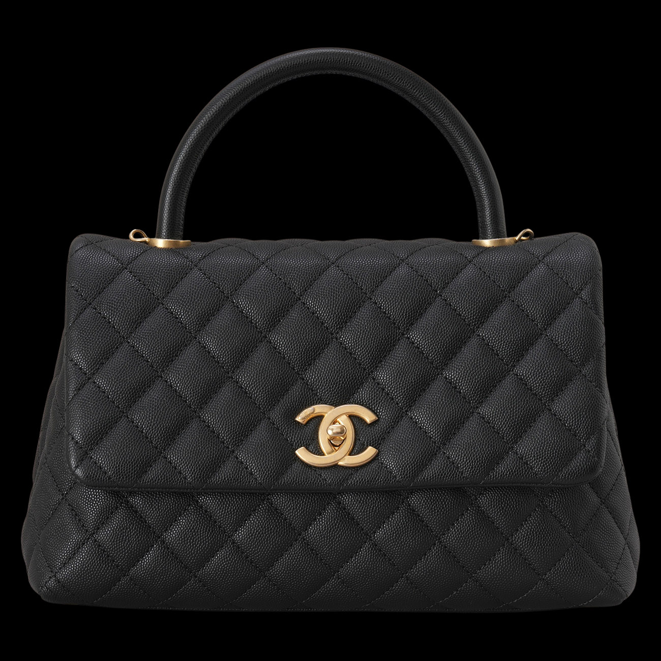 CHANEL(USED)샤넬 캐비어 코코핸들 미듐 백