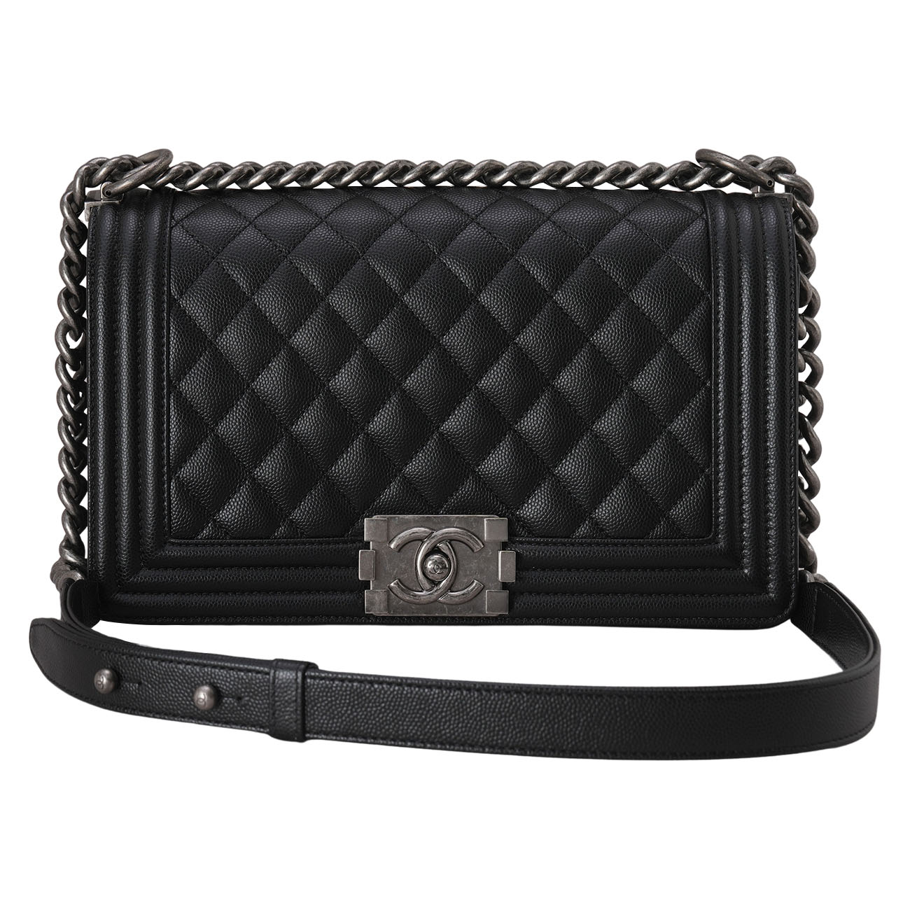 CHANEL(USED)샤넬 A67086 캐비어 보이백 미듐