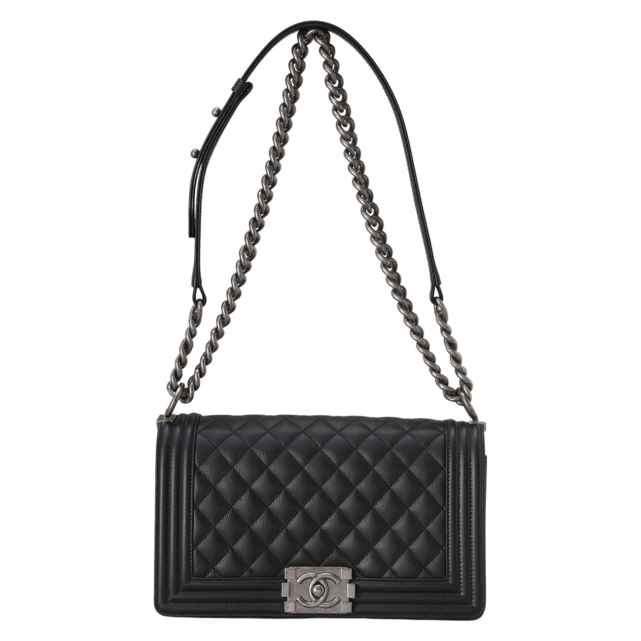 CHANEL(USED)샤넬 A67086 캐비어 보이백 미듐