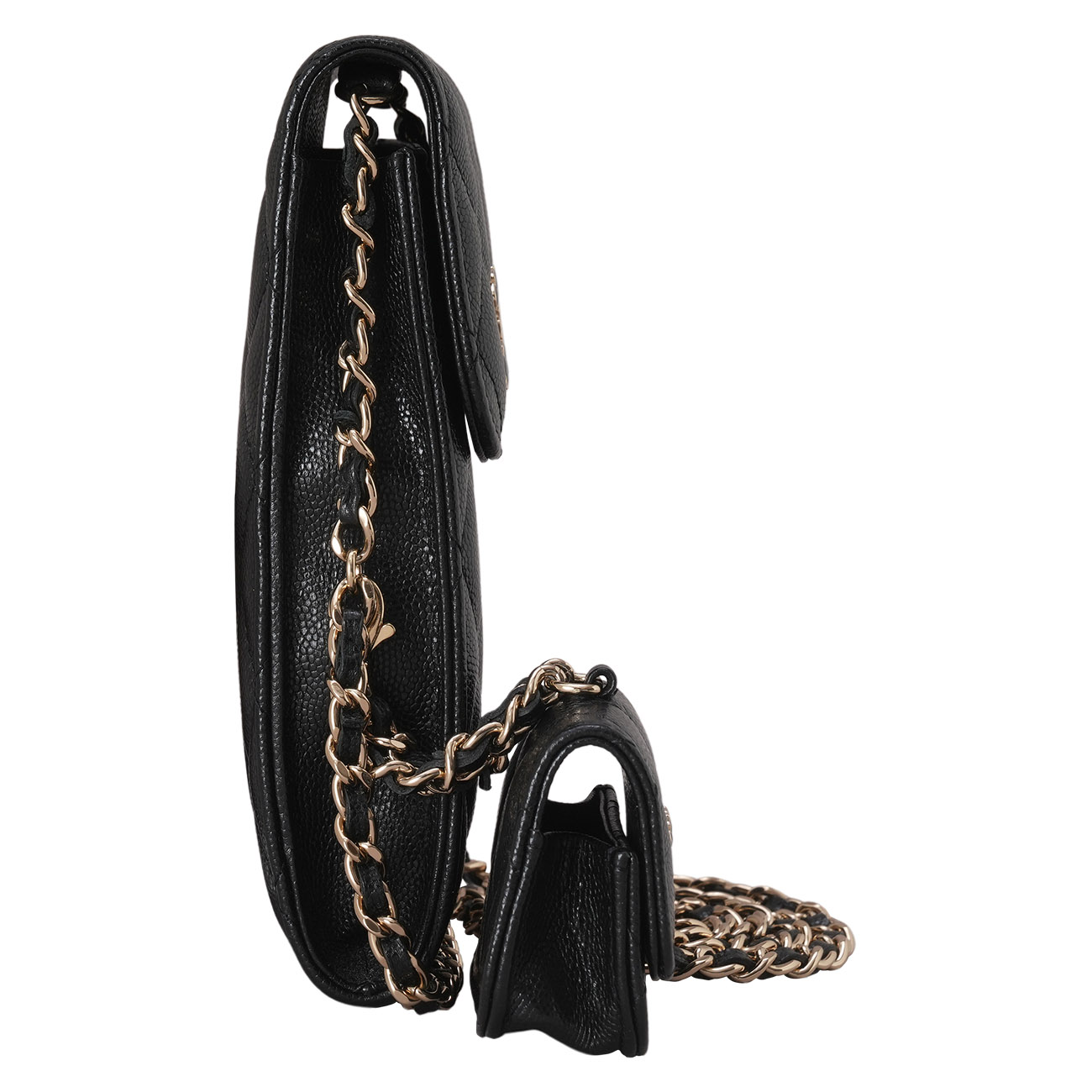 CHANEL(USED) 샤넬 AP2033 시즌 캐비어 참 폰홀더백