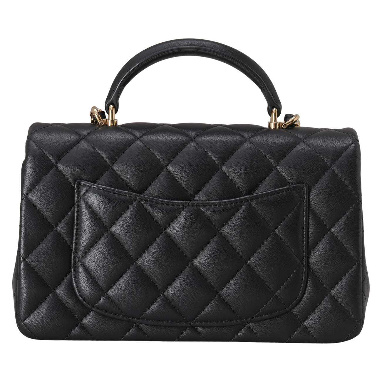 CHANEL(USED)샤넬 AS2431 램스킨 뉴미니 탑핸들